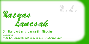 matyas lancsak business card